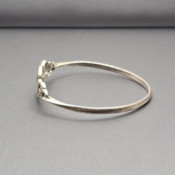 VTG Sterling Silver 925 Celtic Knot Bracelet 7" Hinged Design 10.33g - Picture 4 of 11